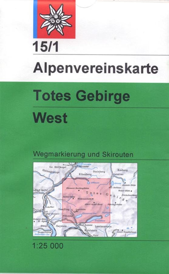 Carte de randonnée & ski n° 15/1 - Totes Gebirge West (Alpes autrichiennes) | Alpenverein carte de randonnée Alpenverein