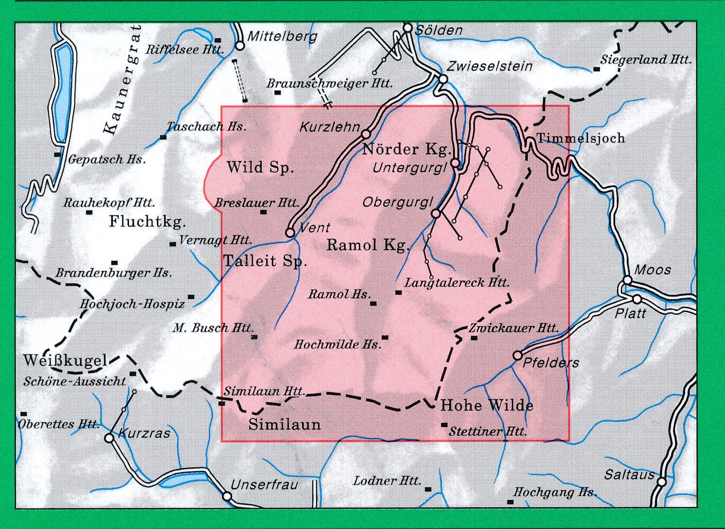 Carte de randonnée & ski n° 30/1 - Ötztaler Alpen Gurgl (Alpes autrichiennes) | Alpenverein carte de randonnée Alpenverein