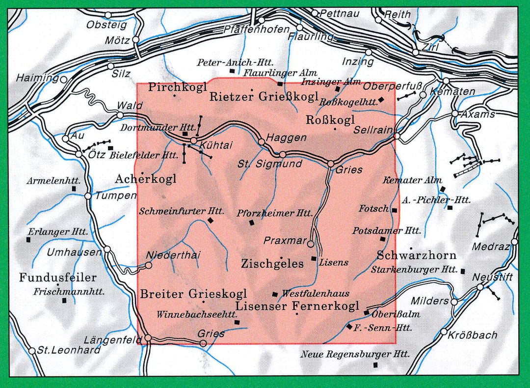 Carte de randonnée & ski n° 31/2 - Stubaier Alpen Sellrain (Alpes autrichiennes) | Alpenverein carte pliée Alpenverein 