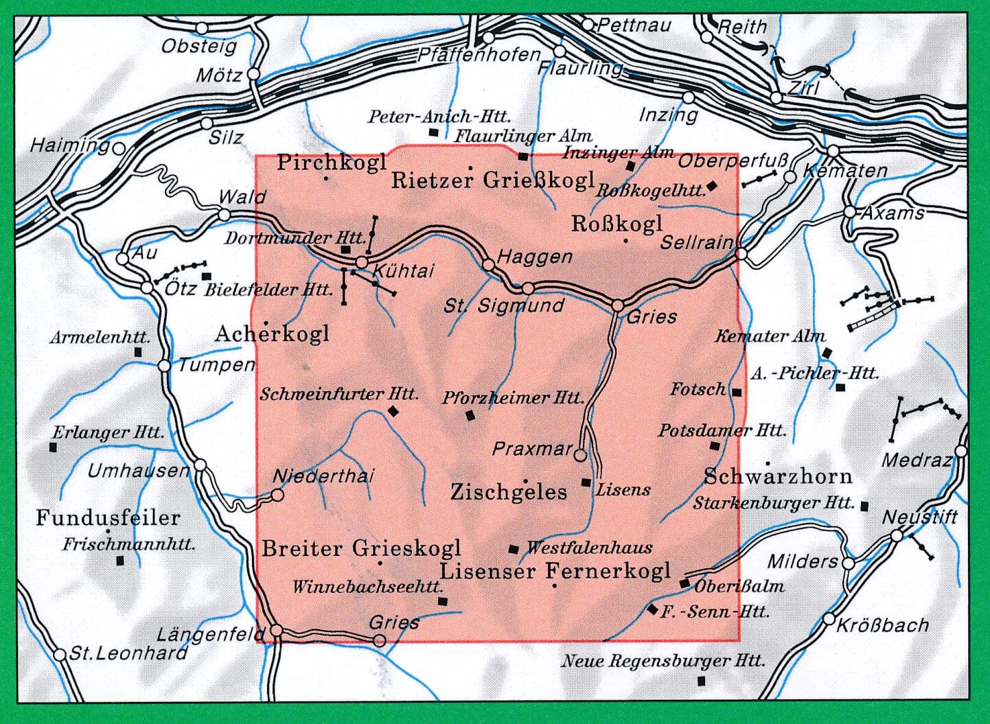 Carte de randonnée & ski n° 31/2 - Stubaier Alpen Sellrain (Alpes autrichiennes) | Alpenverein carte de randonnée Alpenverein