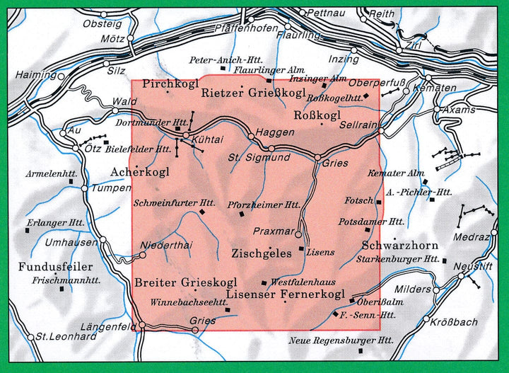 Carte de randonnée & ski n° 31/2 - Stubaier Alpen Sellrain (Alpes autrichiennes) | Alpenverein carte pliée Alpenverein 