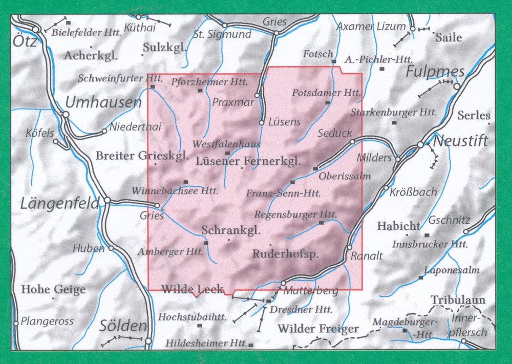 Carte de randonnée & ski n° 31/4 - Stubaier Alpen Mitte (Alpes autrichiennes) | Alpenverein carte pliée Alpenverein 