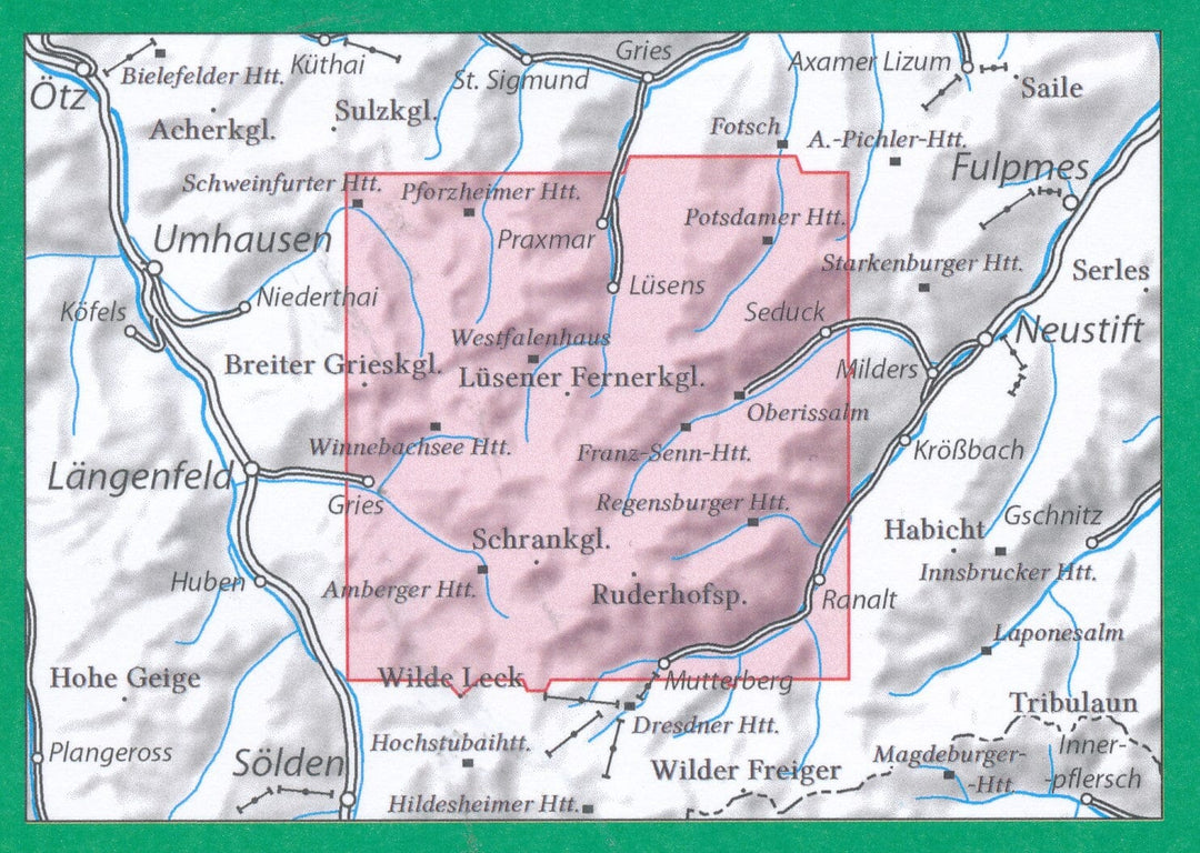 Carte de randonnée & ski n° 31/4 - Stubaier Alpen Mitte (Alpes autrichiennes) | Alpenverein carte pliée Alpenverein 