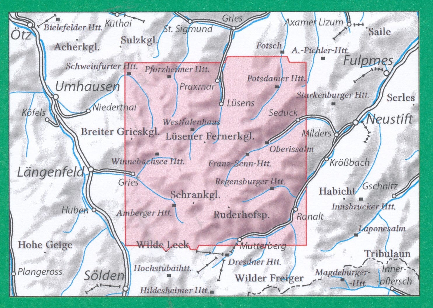Carte de randonnée & ski n° 31/4 - Stubaier Alpen Mitte (Alpes autrichiennes) | Alpenverein carte de randonnée Alpenverein