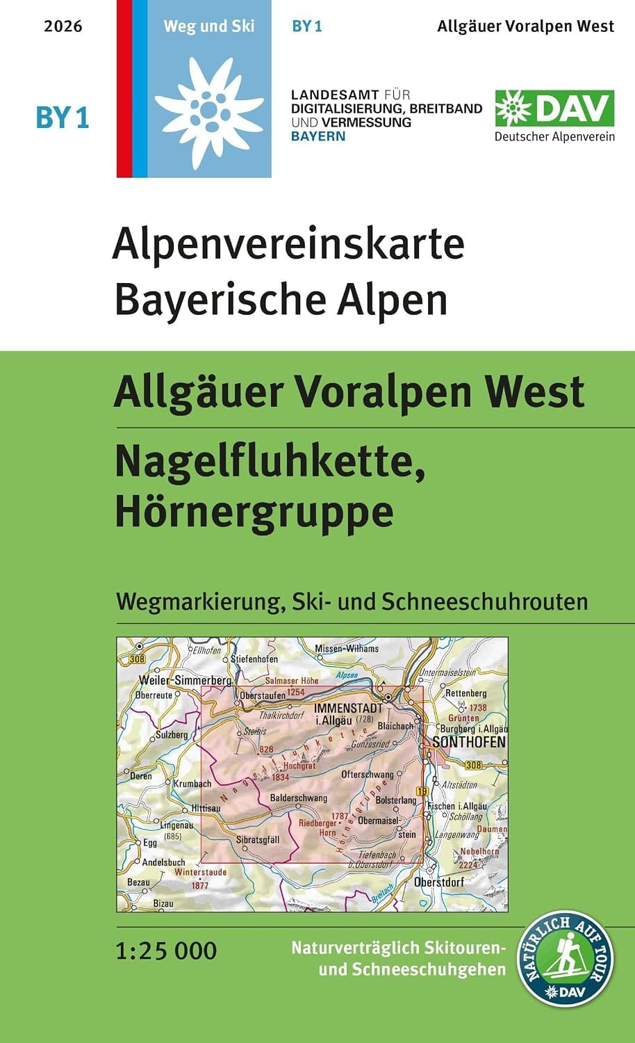 Carte de randonnée & ski n° BY01 - Algäuer Voralpen West (Alpes bavaroises) | Alpenverein carte de randonnée Alpenverein 
