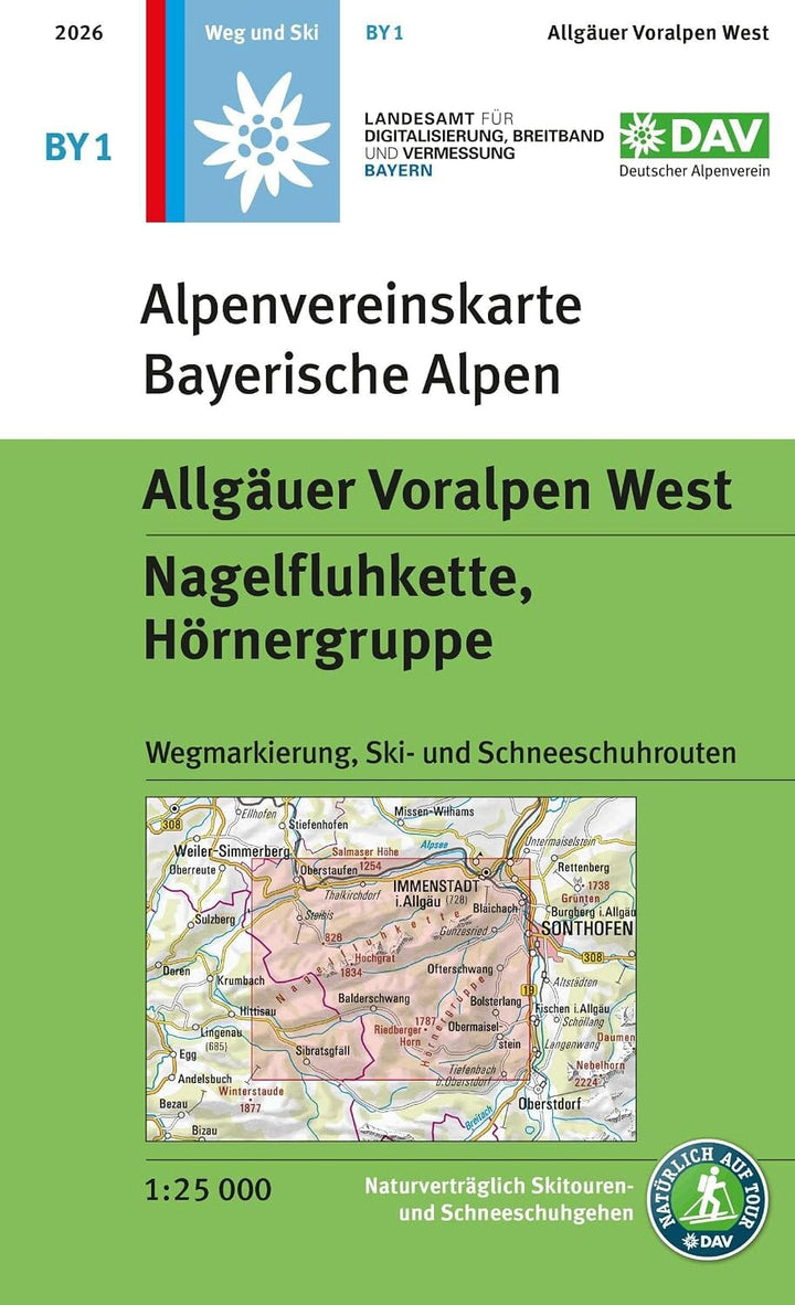 Carte de randonnée & ski n° BY01 - Algäuer Voralpen West (Alpes bavaroises) | Alpenverein carte de randonnée Alpenverein 