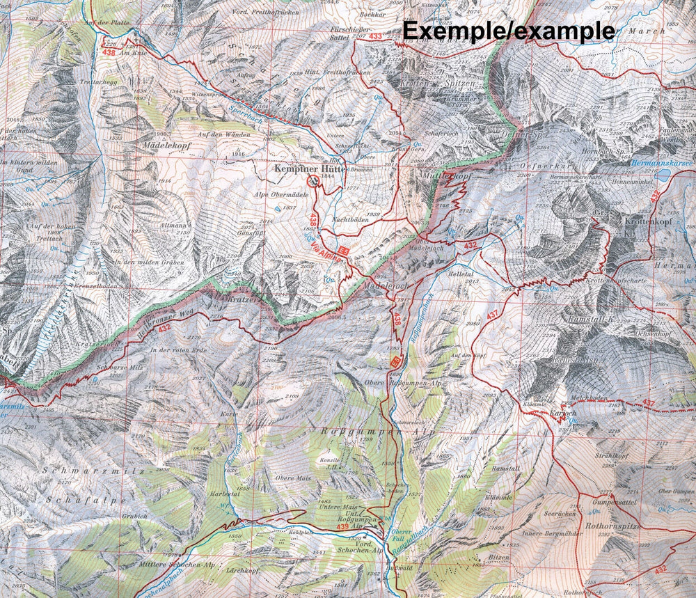 Carte de randonnée & ski n° BY02 - Kleinwalsertal, Hoher Ifen, Wilderstein (Alpes bavaroises) | Alpenverein carte pliée Alpenverein 