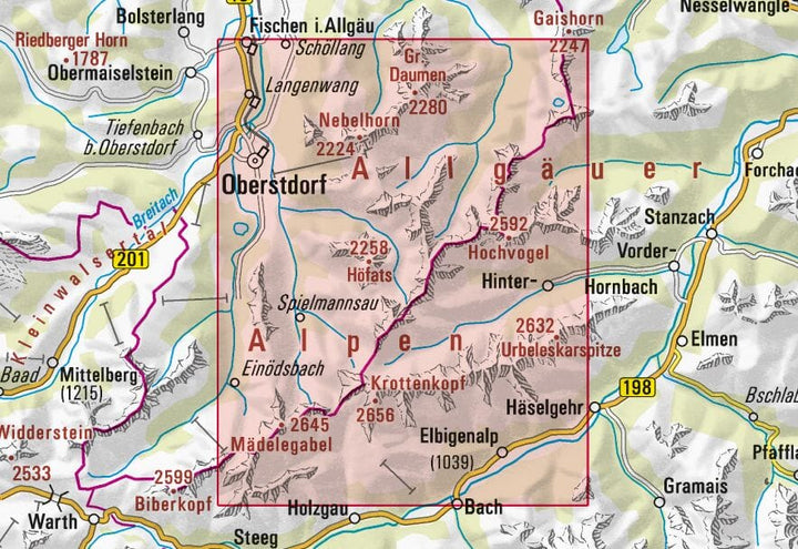 Carte de randonnée & ski n° BY04 - Allgäuer Alpen, Hochvogel, Krottenkopf (Alpes bavaroises) | Alpenverein carte pliée Alpenverein 