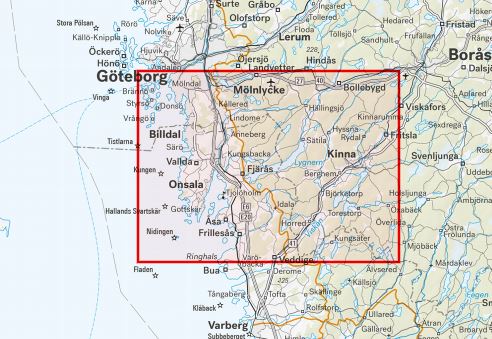 Carte de randonnée - Södra Göteborg (Suède) | Calazo carte de randonnée Calazo