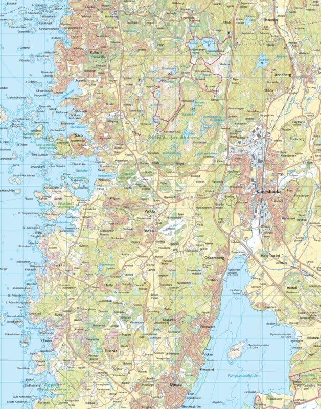 Carte de randonnée - Södra Göteborg (Suède) | Calazo carte pliée Calazo 