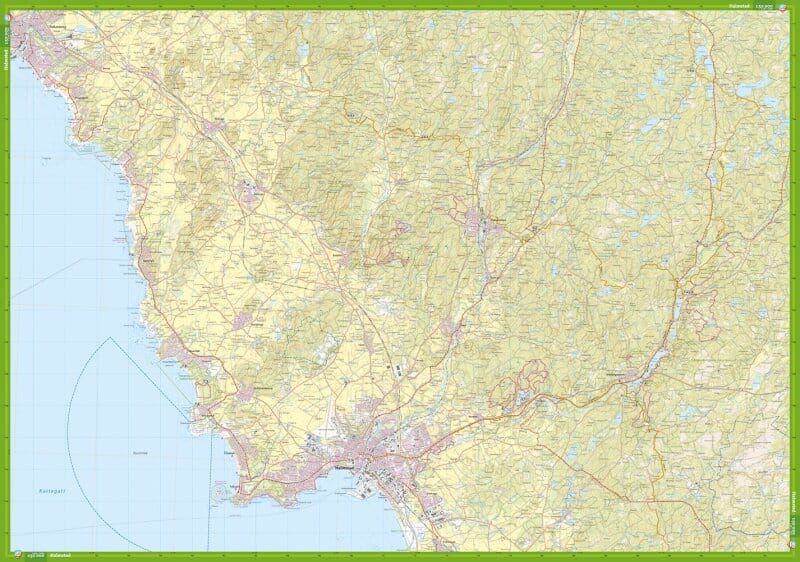 Carte de randonnée - Södra Halland (Suède) | Calazo carte de randonnée Calazo