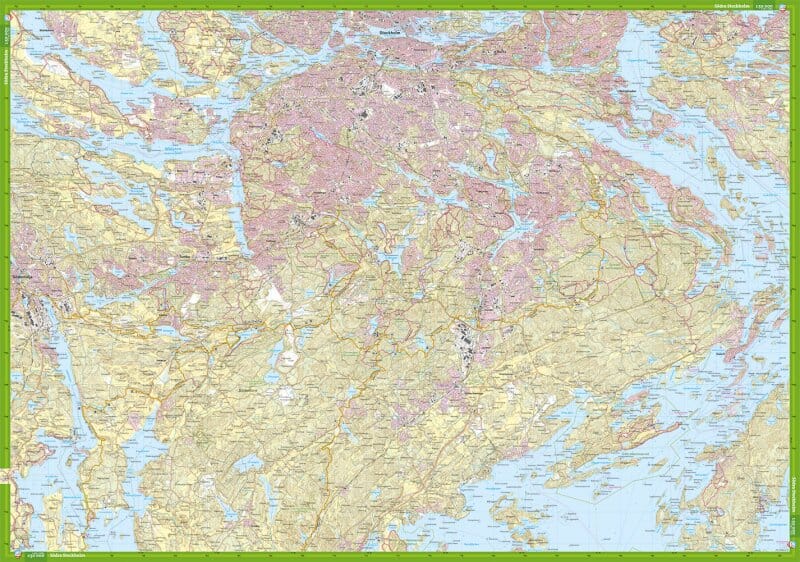 Carte de randonnée - Södra Stockholm (Suède) | Calazo carte de randonnée Calazo