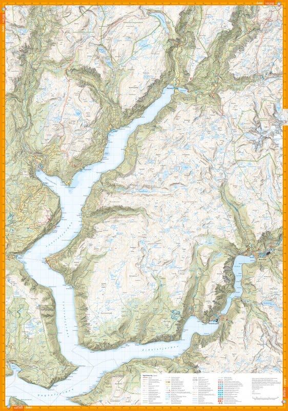 Carte de randonnée - Sogndal & Årdal (Norvège) | Calazo - 1/50 000 carte de randonnée Calazo