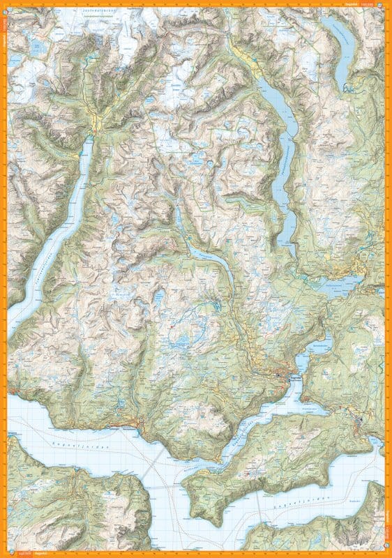 Carte de randonnée - Sogndal & Årdal (Norvège) | Calazo - 1/50 000 carte de randonnée Calazo