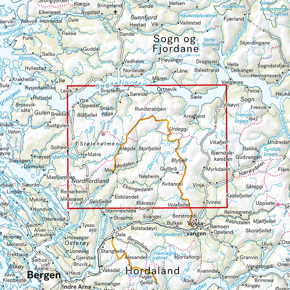 Carte de randonnée - Stølsheimen (Norvège) | Calazo - 1/50 000 carte de randonnée Calazo 