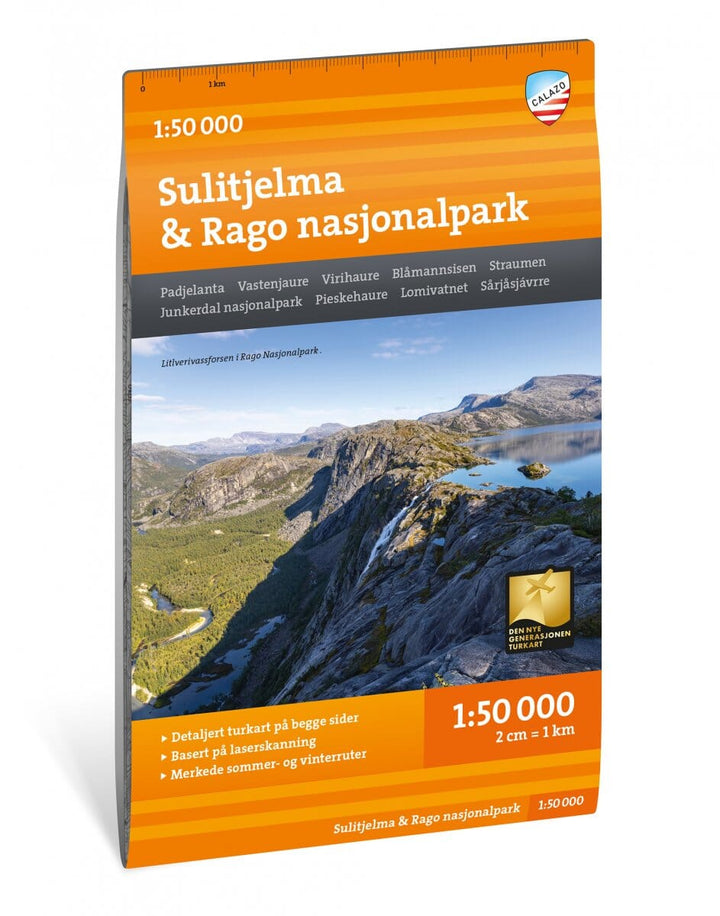Carte de randonnée - Sulitjelma & Rago Nasjonalpark (Norvège) | Calazo - 1/50 000 carte pliée Calazo 