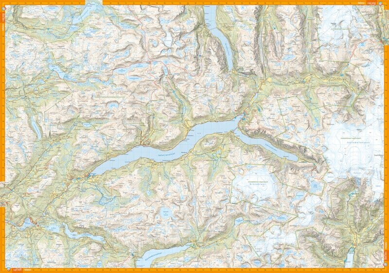Carte de randonnée - Sunnfjord, Jølster & Førde (Norvège) | Calazo - 1/50 000 carte de randonnée Calazo