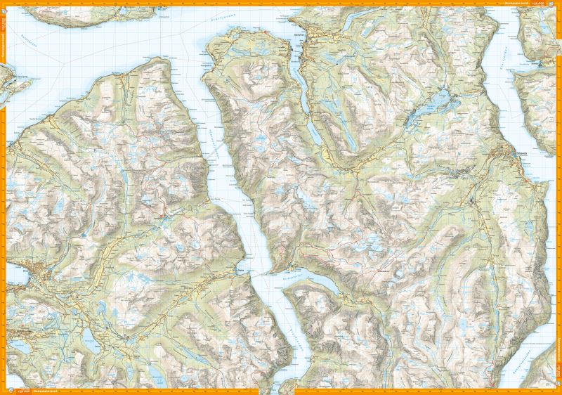 Carte de randonnée - Sunnmøre (Norvège) | Calazo - 1/50 000 carte de randonnée Calazo