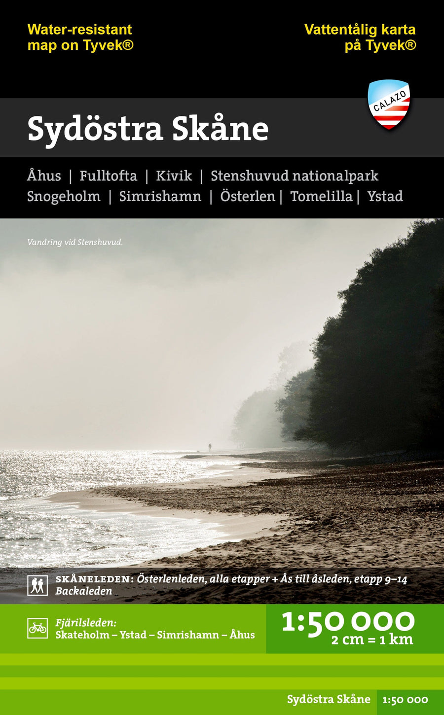 Carte de randonnée - Sydöstra Skåne (Suède) | Calazo carte pliée Calazo 
