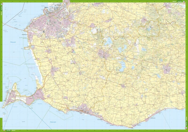 Carte de randonnée - Sydvästra Skåne (Suède) | Calazo carte pliée Calazo 