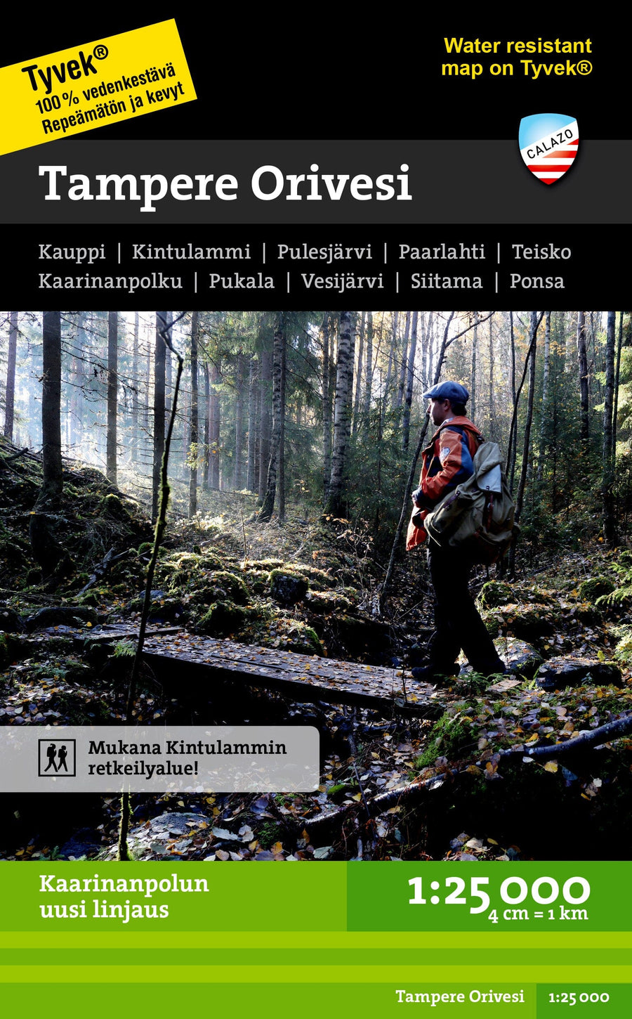 Carte de randonnée - Tampere Orivesi (Finlande) | Calazo carte pliée Calazo 
