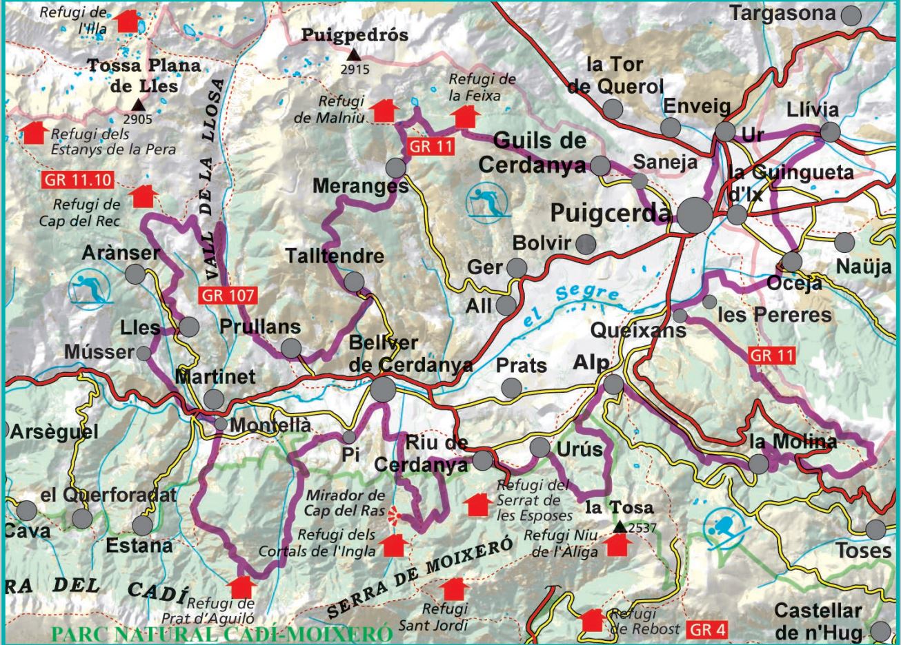 Carte de randonnée - Territori CERDANYA 360 (Pyrénées) | Alpina carte de randonnée Editorial Alpina