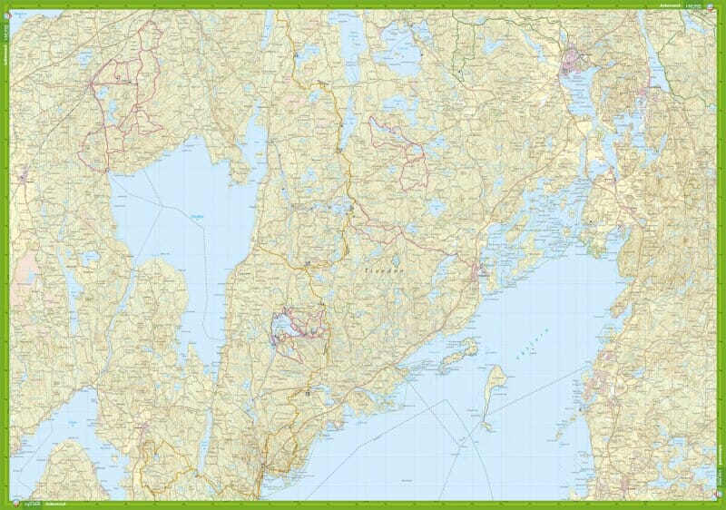 Carte de randonnée - Tiveden, norra Vättern & södra Kilsbergen (Suède) | Calazo carte de randonnée Calazo