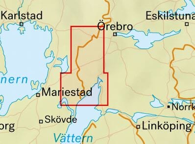 Carte de randonnée - Tiveden, norra Vättern & södra Kilsbergen (Suède) | Calazo carte de randonnée Calazo