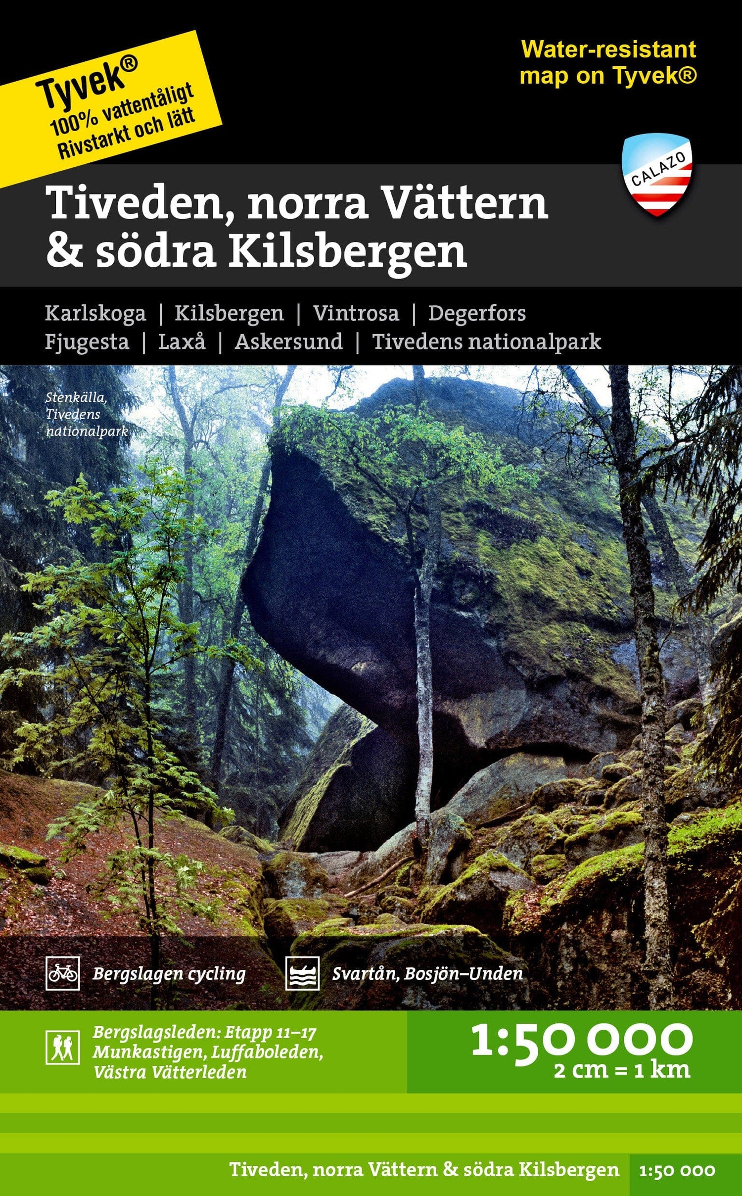 Carte de randonnée - Tiveden, norra Vättern & södra Kilsbergen (Suède) | Calazo carte de randonnée Calazo Default Title