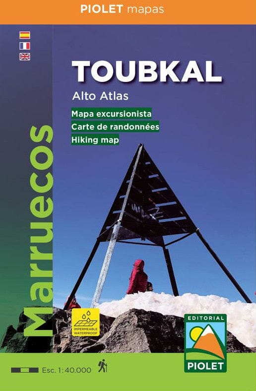 Carte de randonnée - Toubkal, Haut Atlas Marocain | Piolet carte de randonnée Editorial Piolet 
