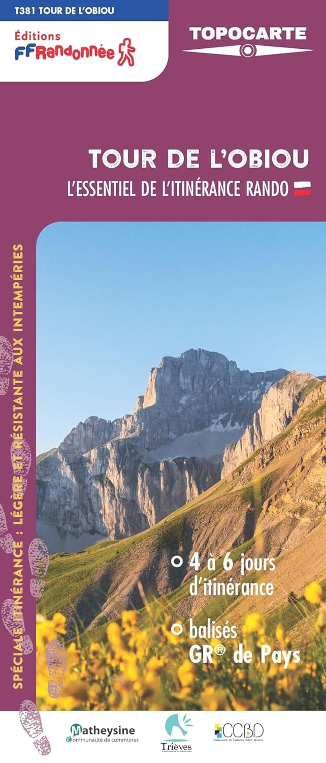 Carte de randonnée - Tour de l'Obiou | FFRandonnée carte de randonnée FFR - Fédération Française de Randonnée 