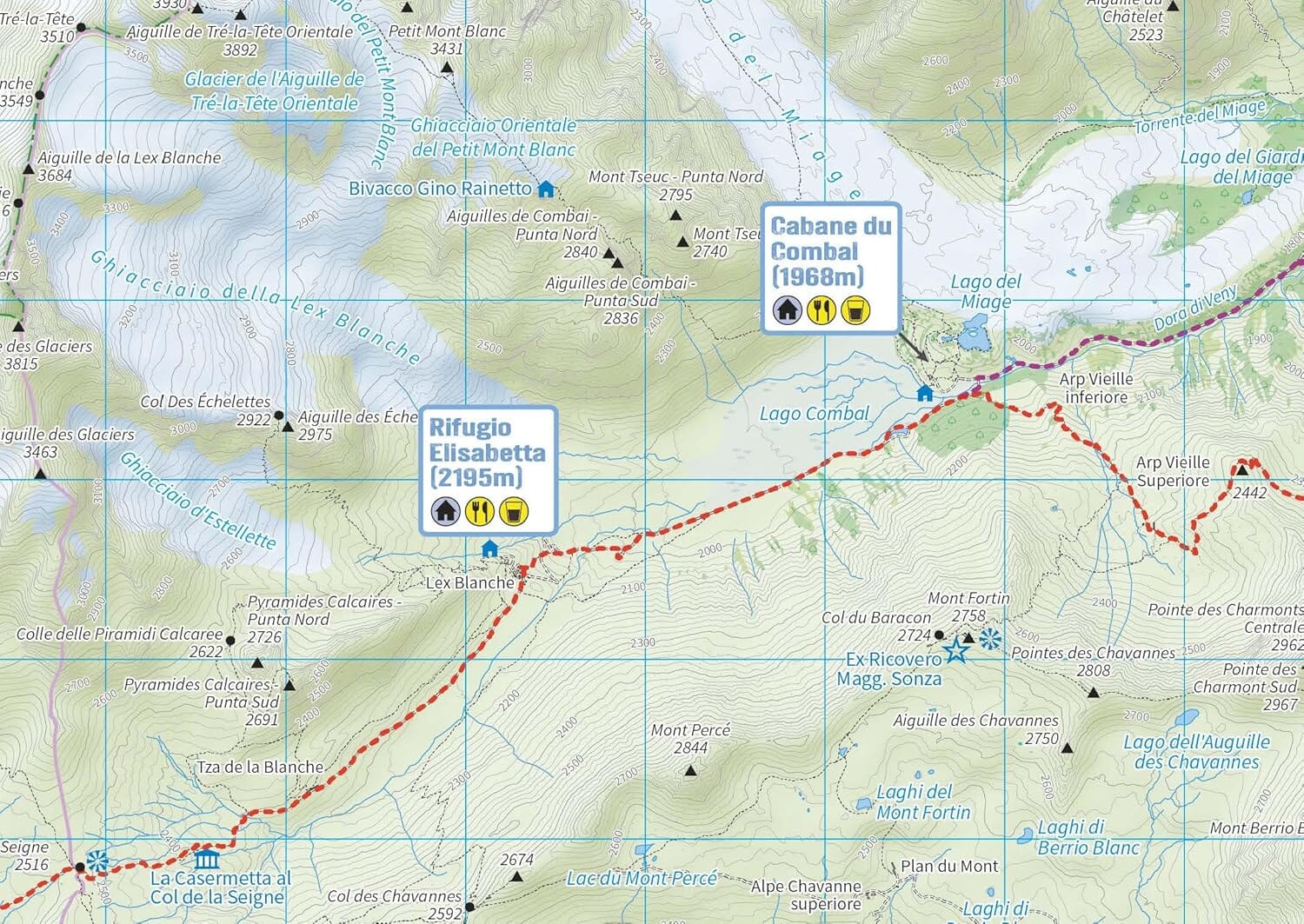 Carte de randonnée - Tour du Mont Blanc | Knife Edge Outdoor carte de randonnée Knife Edge Outdoor