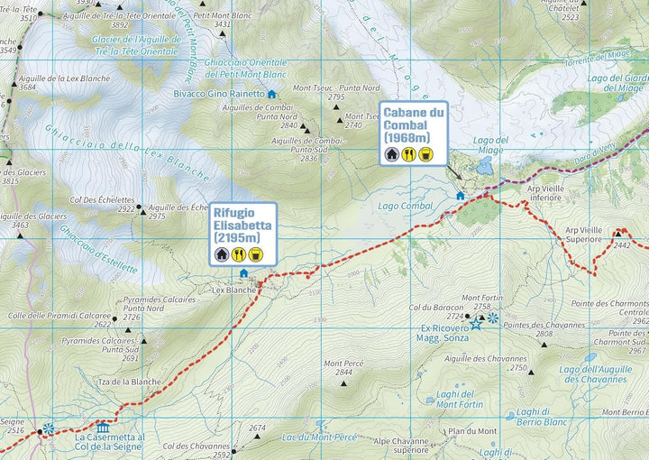 Carte de randonnée - Tour du Mont Blanc | Knife Edge Outdoor carte pliée Knife Edge Outdoor 
