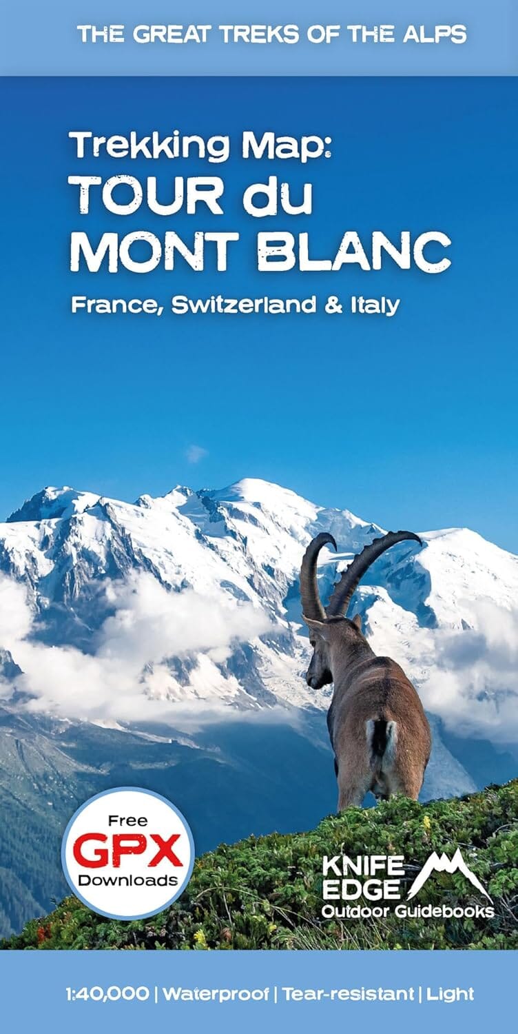 Carte de randonnée - Tour du Mont Blanc | Knife Edge Outdoor carte de randonnée Knife Edge Outdoor