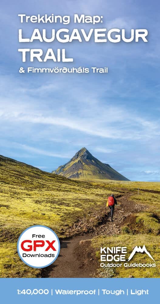 Carte de randonnée - Trekking Iceland's Laugavegur Trail, Two-way Guide | Knife Edge Outdoor carte de randonnée Knife Edge Outdoor