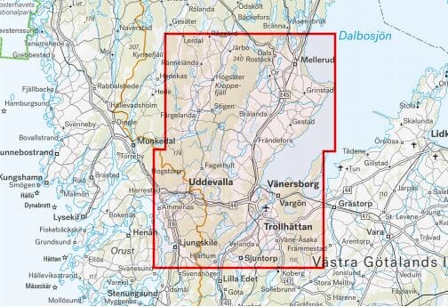 Carte de randonnée - Trollhättan, Vänersborg & Kroppefjäll (Suède) | Calazo carte pliée Calazo 