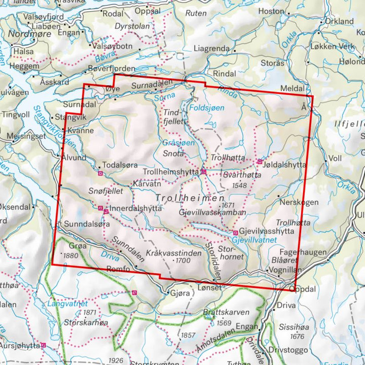Carte de randonnée - Trollheimen (Norvège) | Calazo - 1/50 000 carte pliée Calazo 