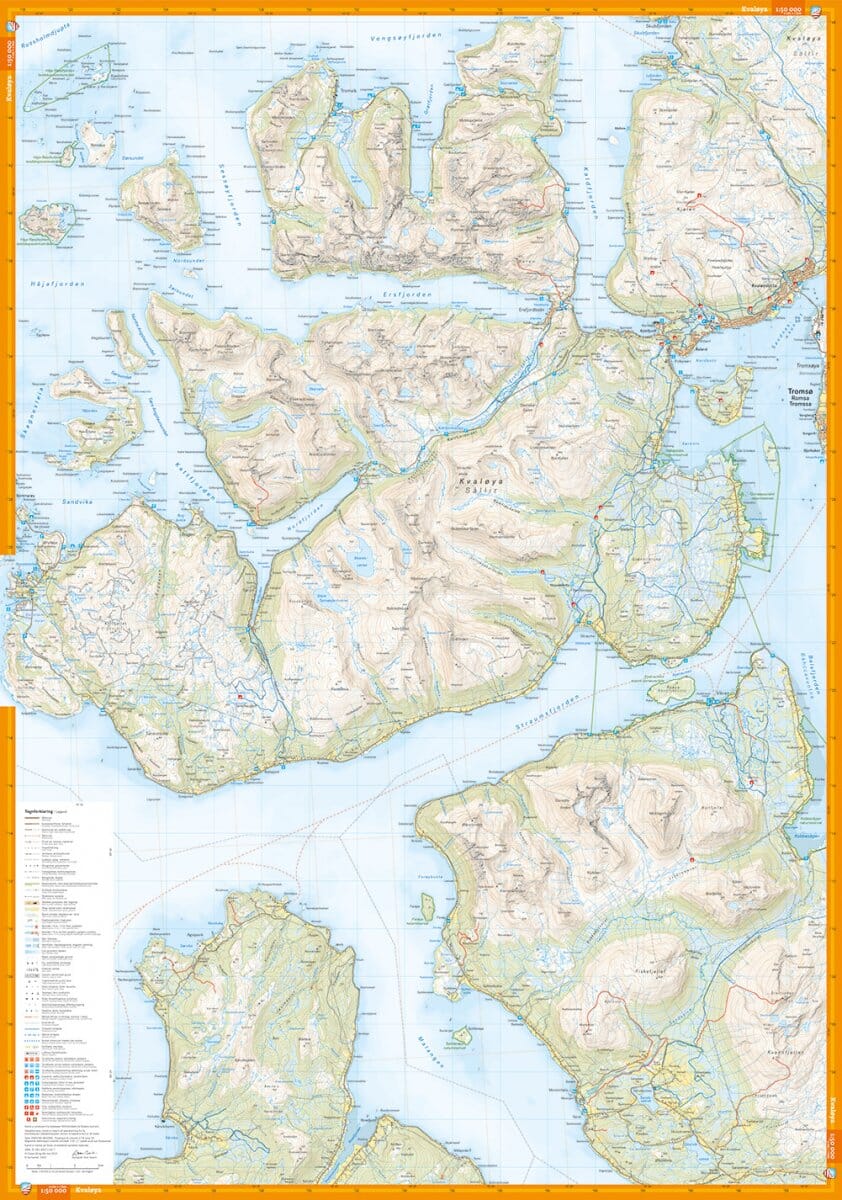Carte de randonnée - Tromsø (Norvège) | Calazo - 1/50 000 carte de randonnée Calazo