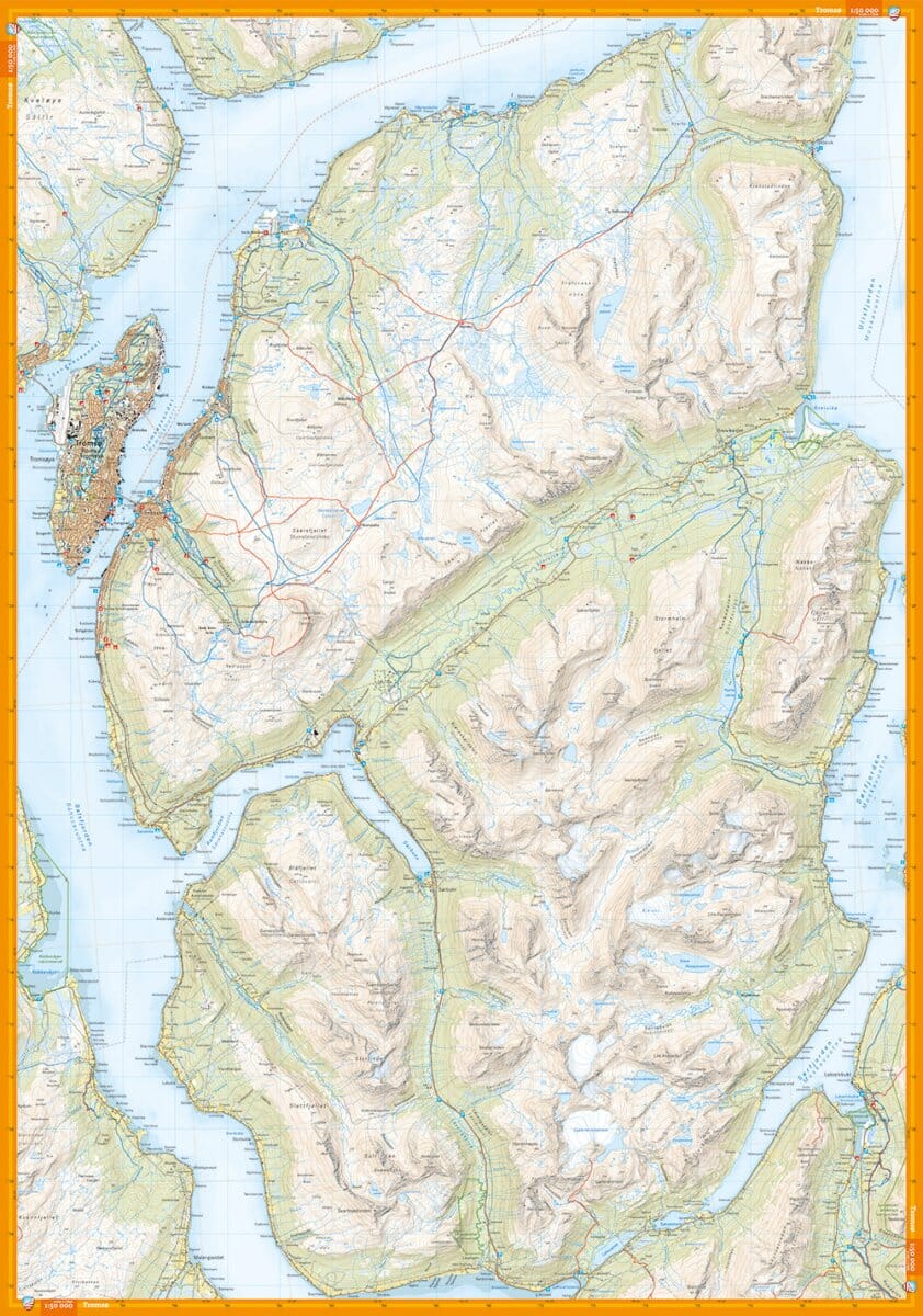 Carte de randonnée - Tromsø (Norvège) | Calazo - 1/50 000 carte de randonnée Calazo
