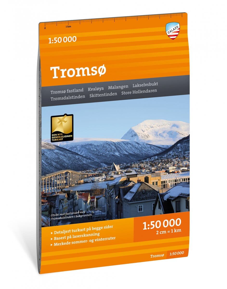 Carte de randonnée - Tromsø (Norvège) | Calazo - 1/50 000 carte de randonnée Calazo