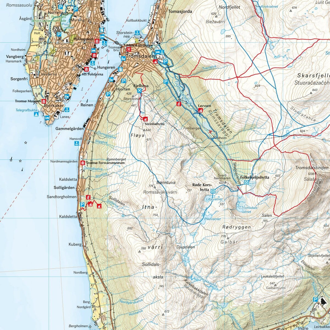 Carte de randonnée - Tromsø (Norvège) | Calazo - 1/50 000 carte pliée Calazo 