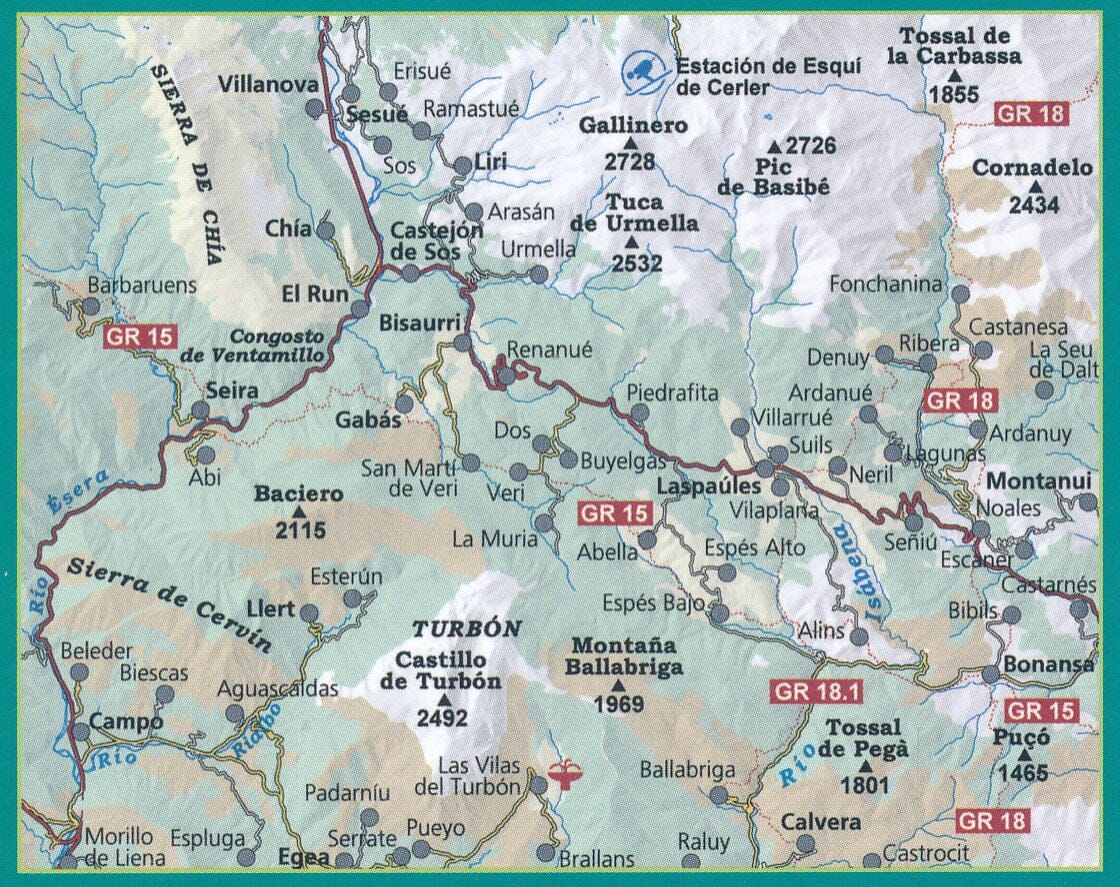 Carte de randonnée - Turbon, Alto Valle de Isabena | Alpina carte de randonnée Editorial Alpina 
