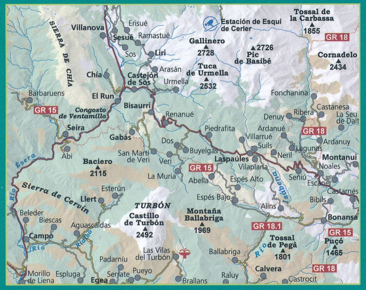 Carte de randonnée - Turbon, Alto Valle de Isabena | Alpina carte de randonnée Editorial Alpina 