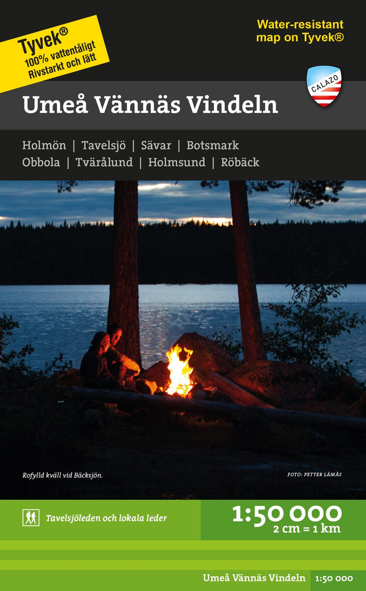Carte de randonnée - Umeå Vännäs Vindeln (Suède) | Calazo carte pliée Calazo 