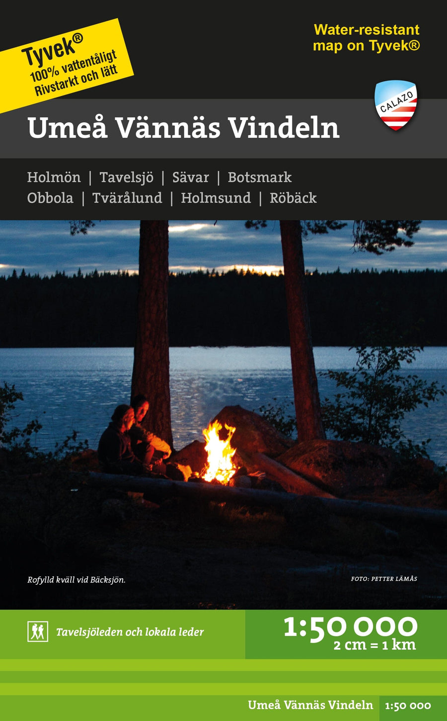 Carte de randonnée - Umeå Vännäs Vindeln (Suède) | Calazo carte pliée Calazo 