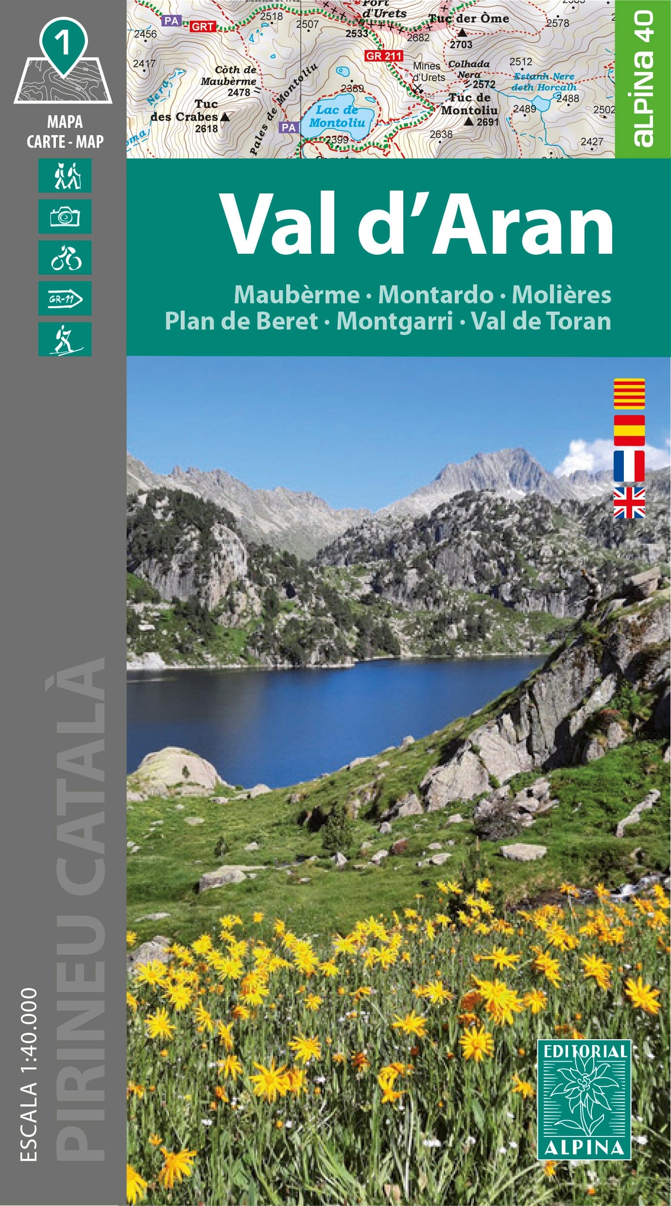 Carte de randonnée - Val d'Aran (Pyrénées Catalanes) | Alpina carte de randonnée Editorial Alpina 