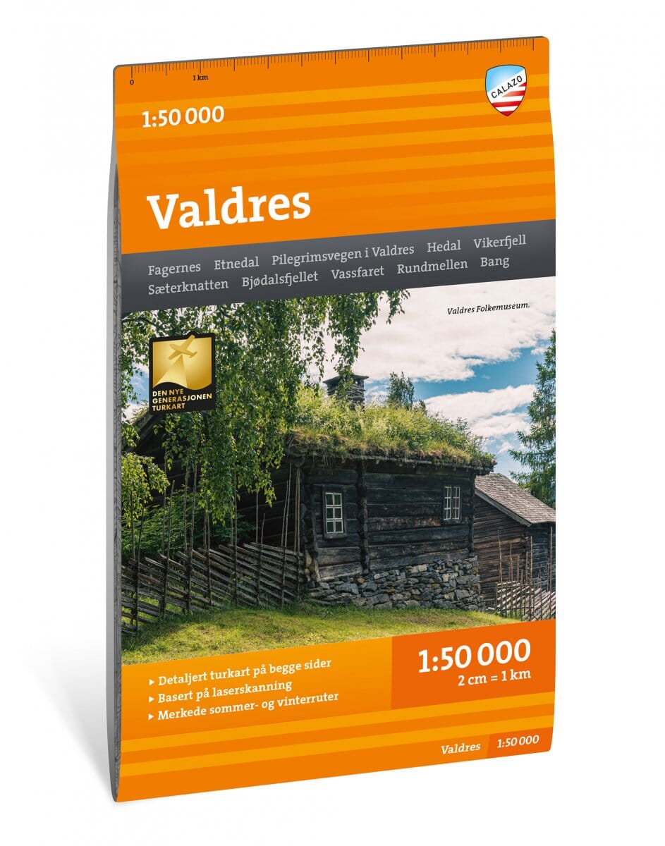 Carte de randonnée - Valdres (Norvège) | Calazo - 1/50 000 carte de randonnée Calazo