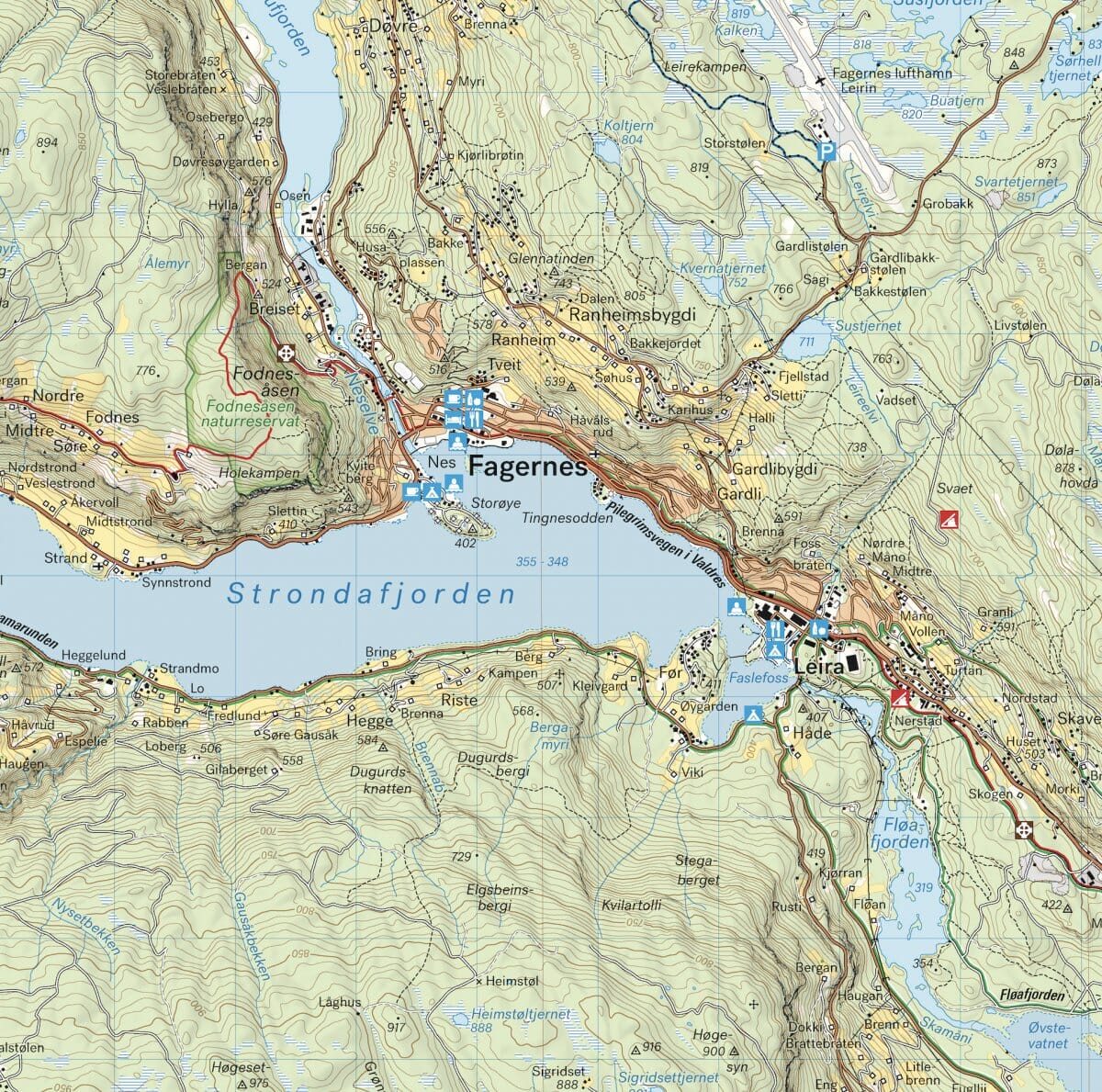 Carte de randonnée - Valdres (Norvège) | Calazo - 1/50 000 carte de randonnée Calazo