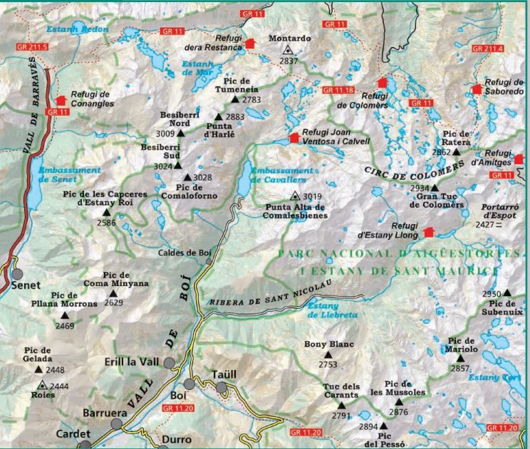 Carte de randonnée - Vall de Boi & Parc national d'Aigüestortes (Pyrénées Catalanes, Espagne) | Alpina carte de randonnée Editorial Alpina