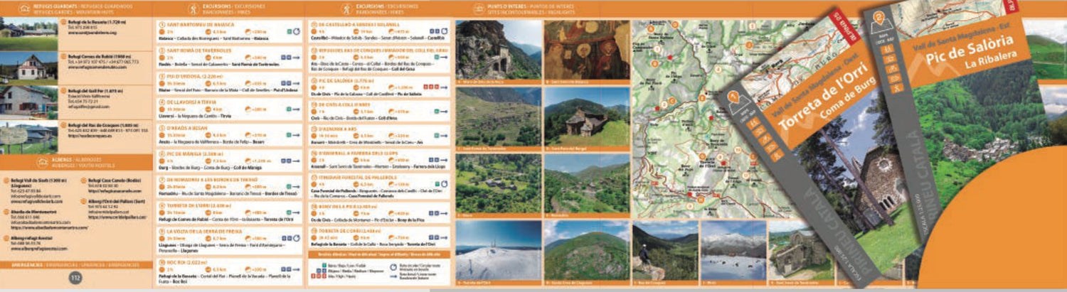 Carte de randonnée - Vall de Santa Magdalena : Sant Joan de l’Erm, Pic de Salòria, Torreta de l’Orri (Pyrénées catalanes) | Alpina carte de randonnée Editorial Alpina 